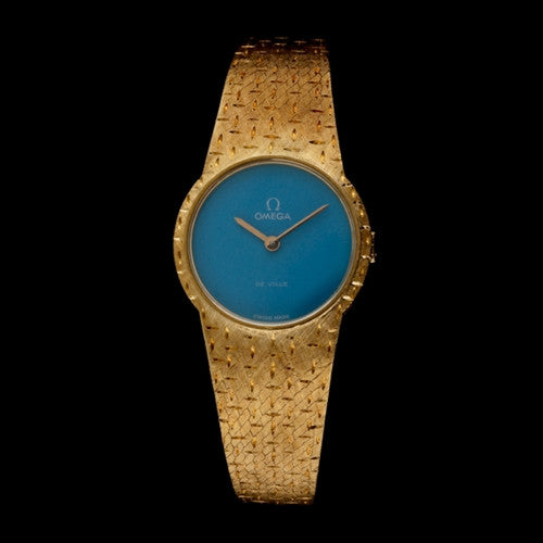 Omega ladies watch blue face hotsell