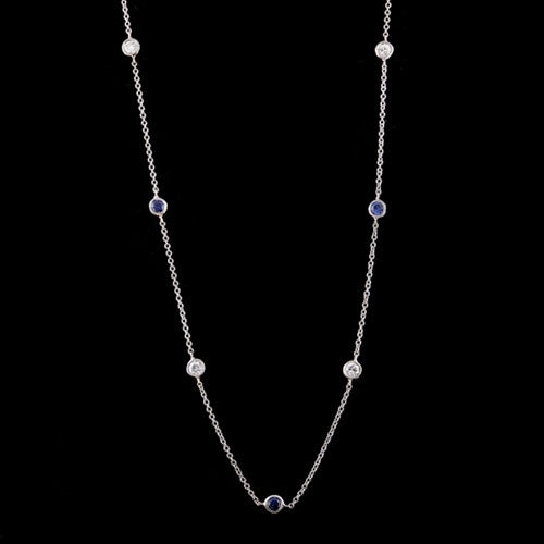 Sapphire by the yard on sale necklace