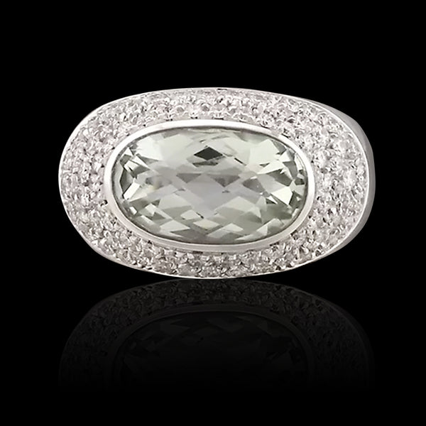 Louis Julian Et Fils Diamond 18Kt White Gold Necklace - 66mint