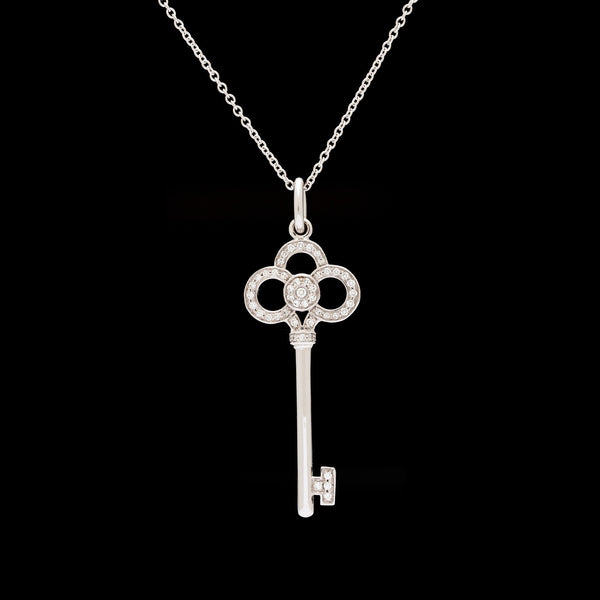 Tiffany & Co. Crown Key Pendant Necklace