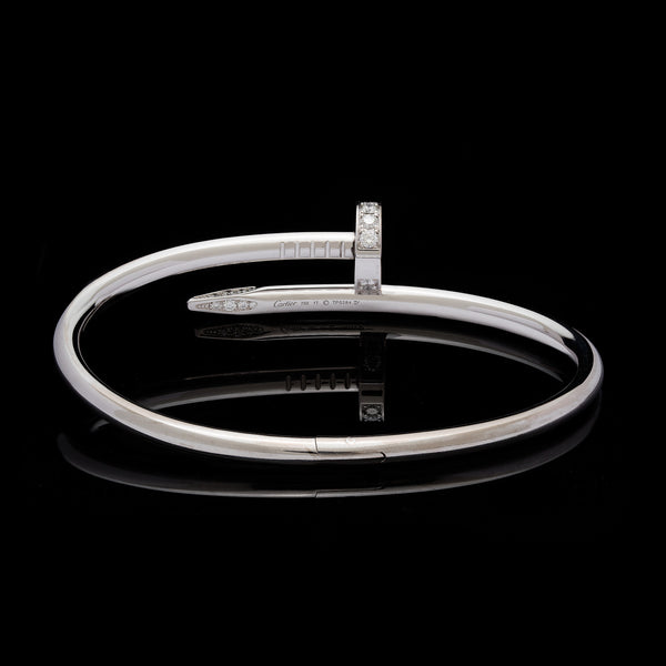 Estate Cartier White Gold Love Bangle