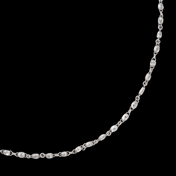 Louis Julian Et Fils Diamond 18Kt White Gold Necklace - 66mint