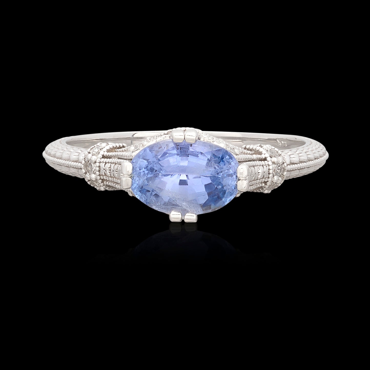 Top Estate Ceylon Sapphire & Diamond Vermeil Ring