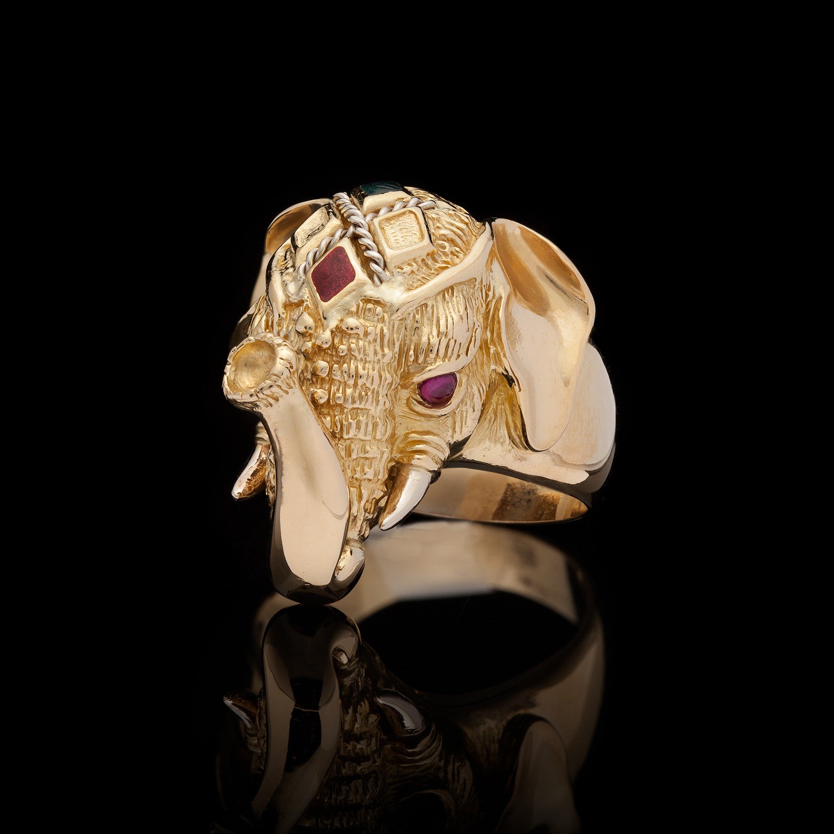 Gold elephant ring on sale jewelry