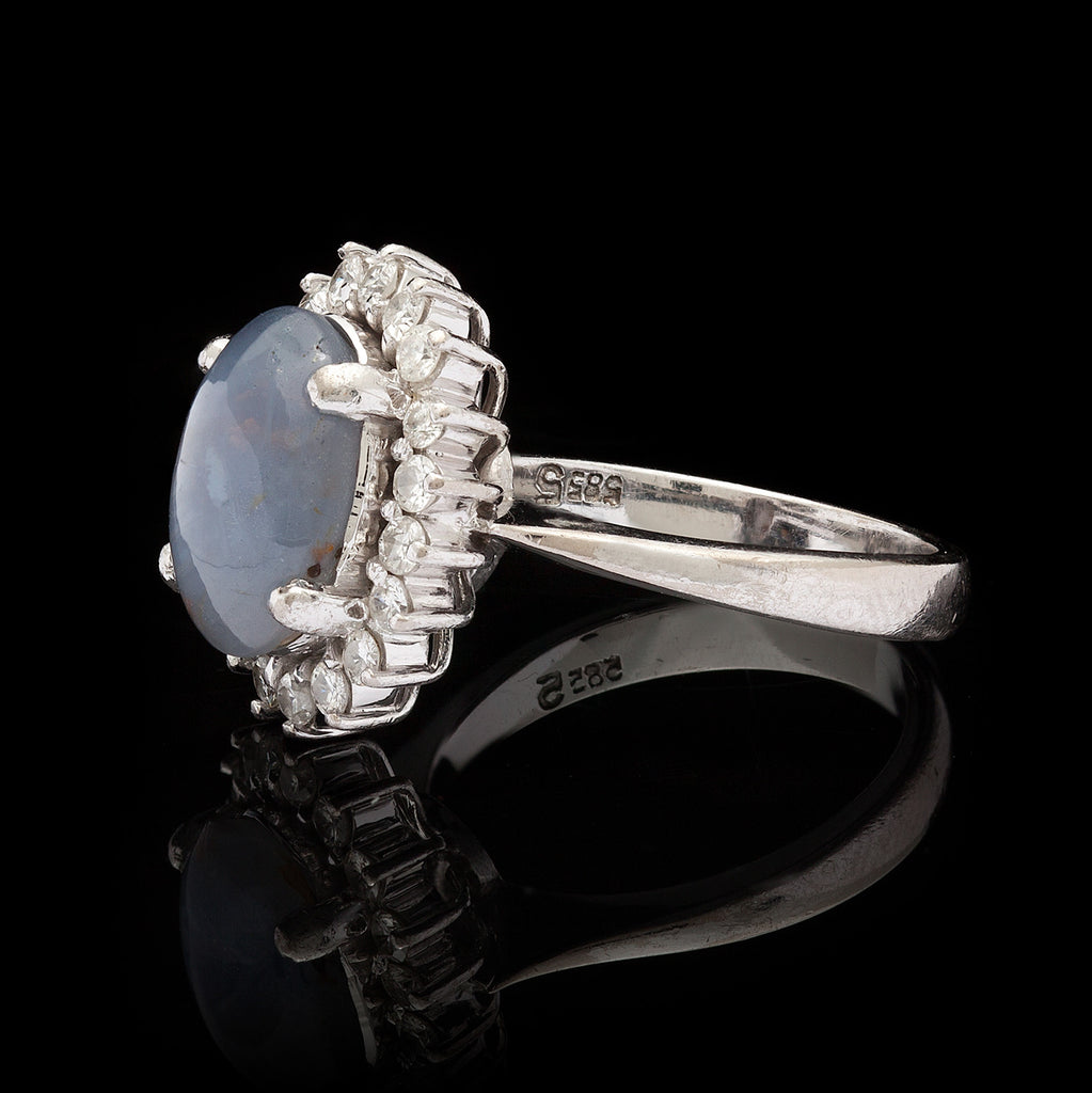 Grey star sapphire on sale ring