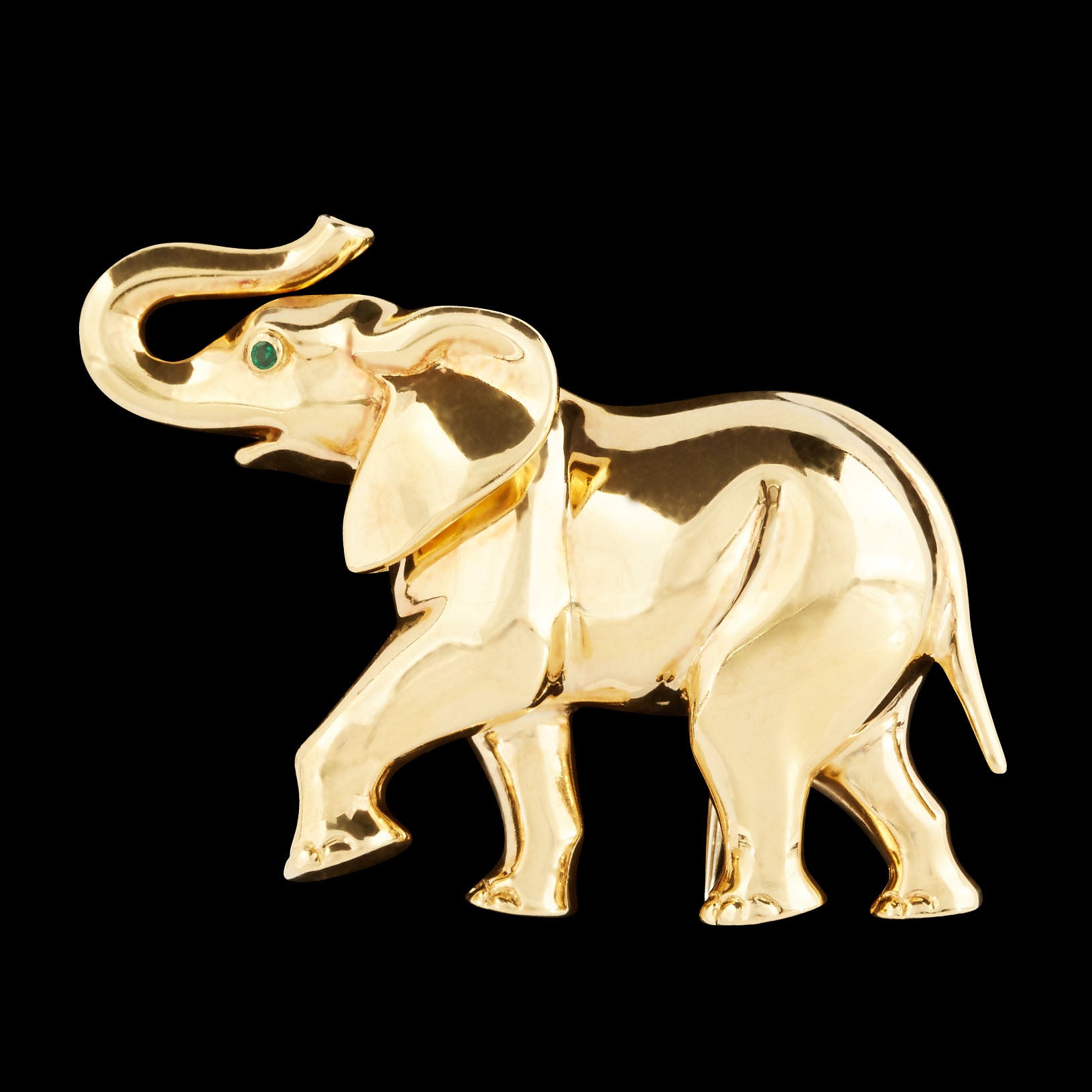 ELEPHANT GOLD BROOCH