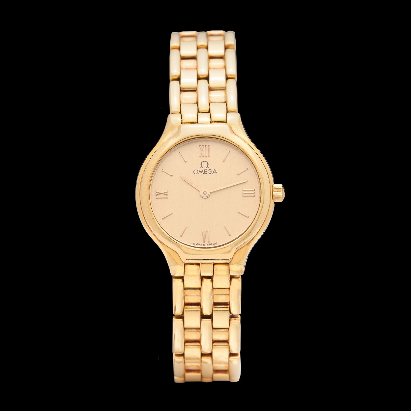 Ladies Omega 18kt Gold Watch 66mint Fine Estate Jewelry 