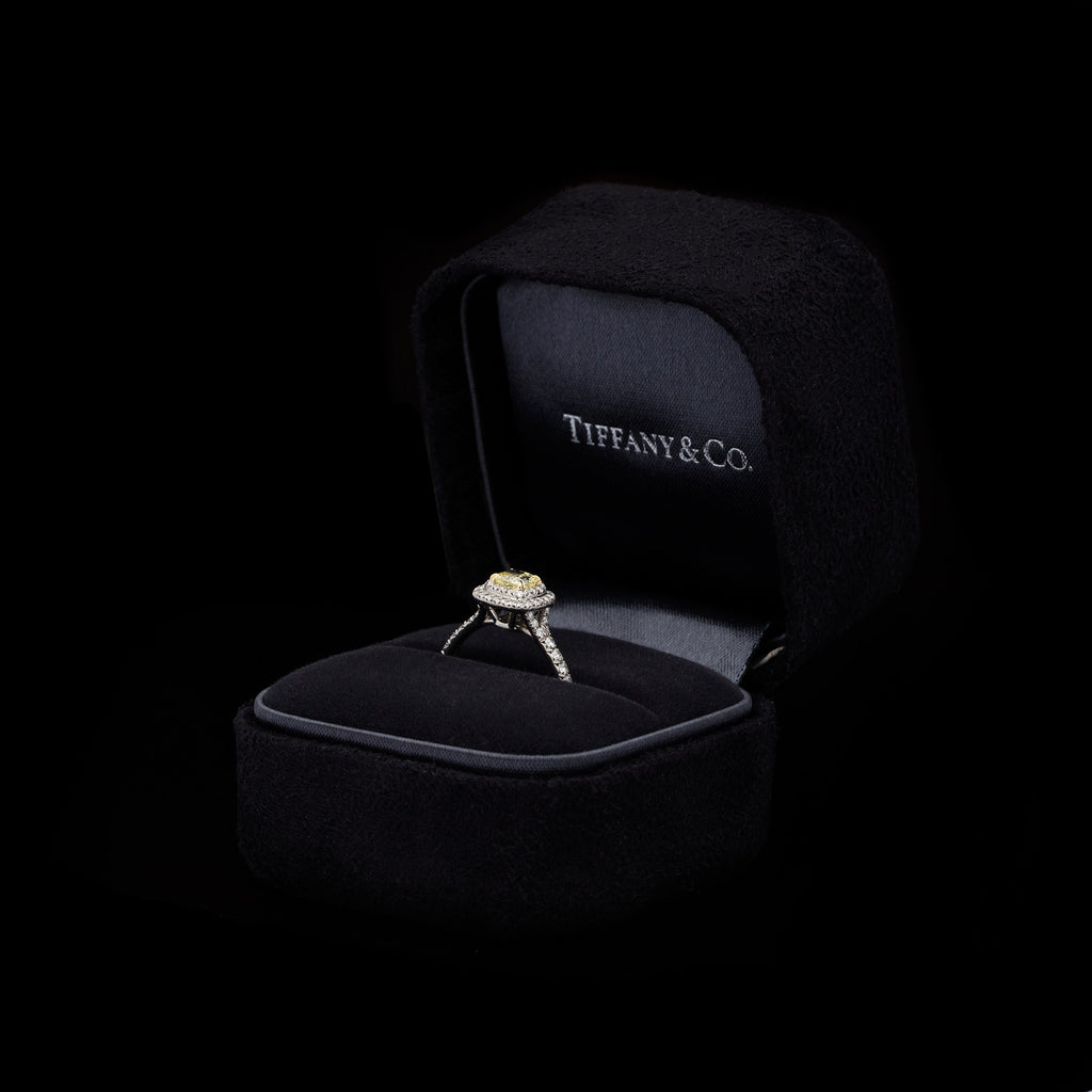 Tiffany & Co. Bezet 1.87-Carat Fancy Intense Yellow Diamond Ring