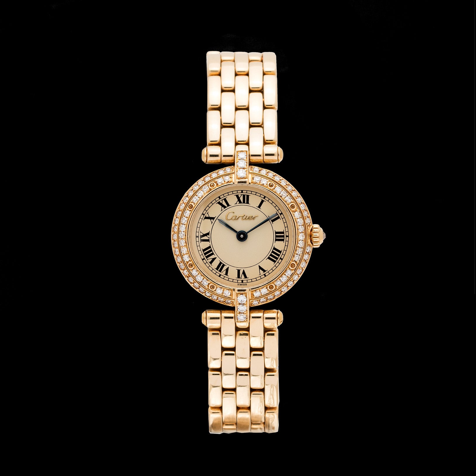 Cartier Panthere Vendome Diamond Yellow Gold Watch