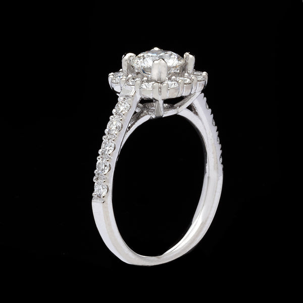 GIA Diamond and 14k White Gold Engagement Ring G/SI2 Solitaire Ring ...