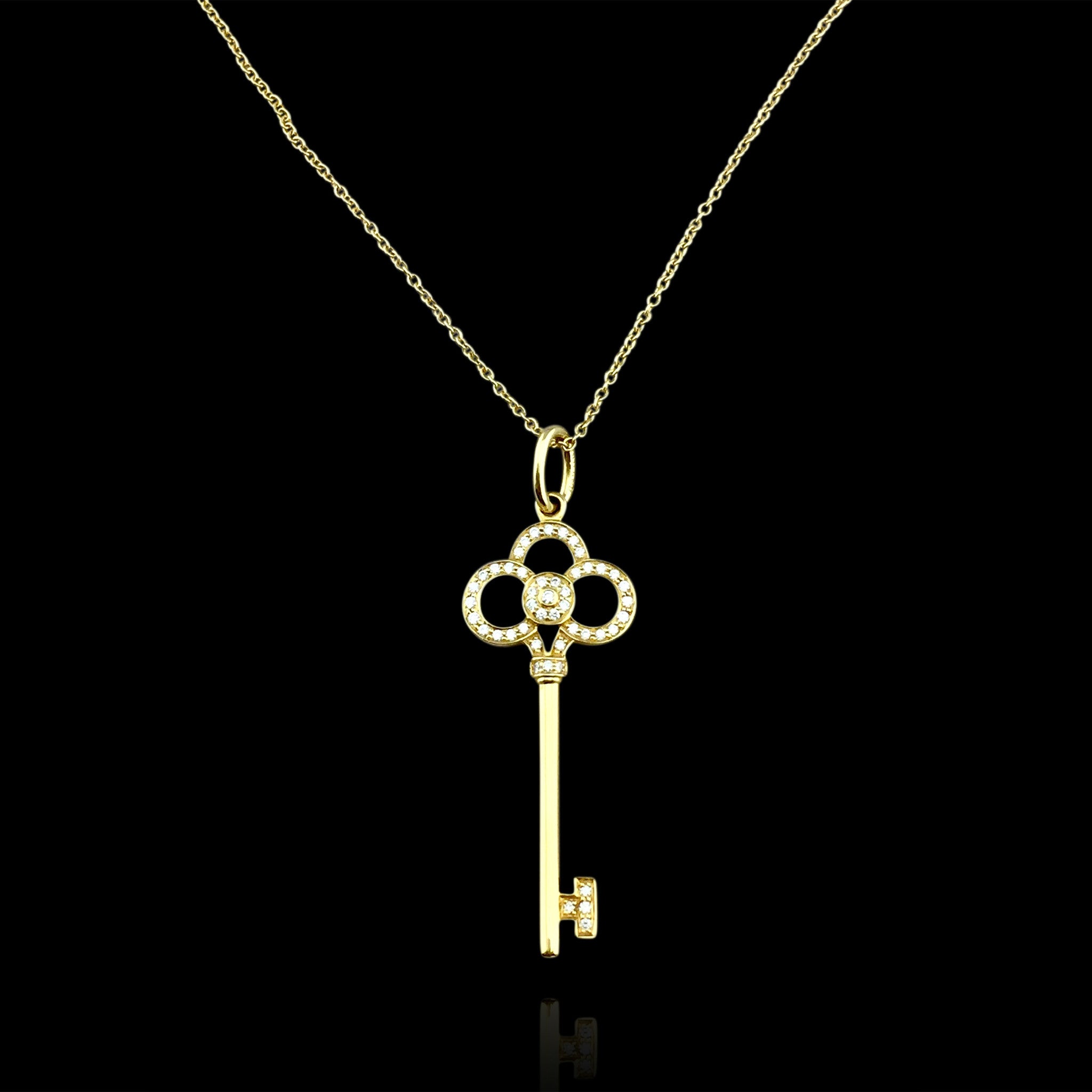 Best Tiffany Keys Round Star Key Pendant Yellow Diamond For Tiffany & Co.  Necklace & Pendant