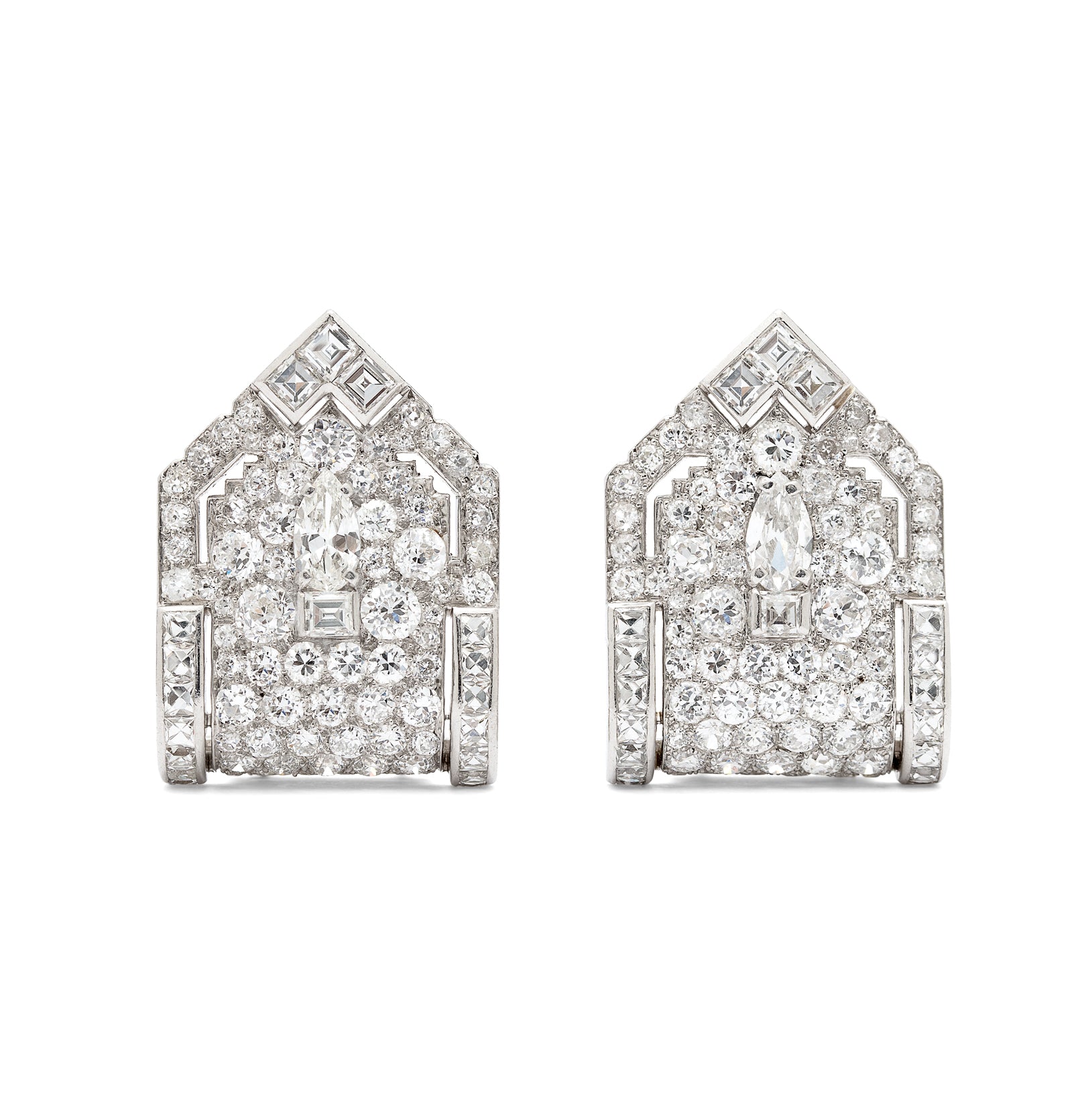 Art Deco Rhinestone Dress Clips – Estate Beads & Jewelry