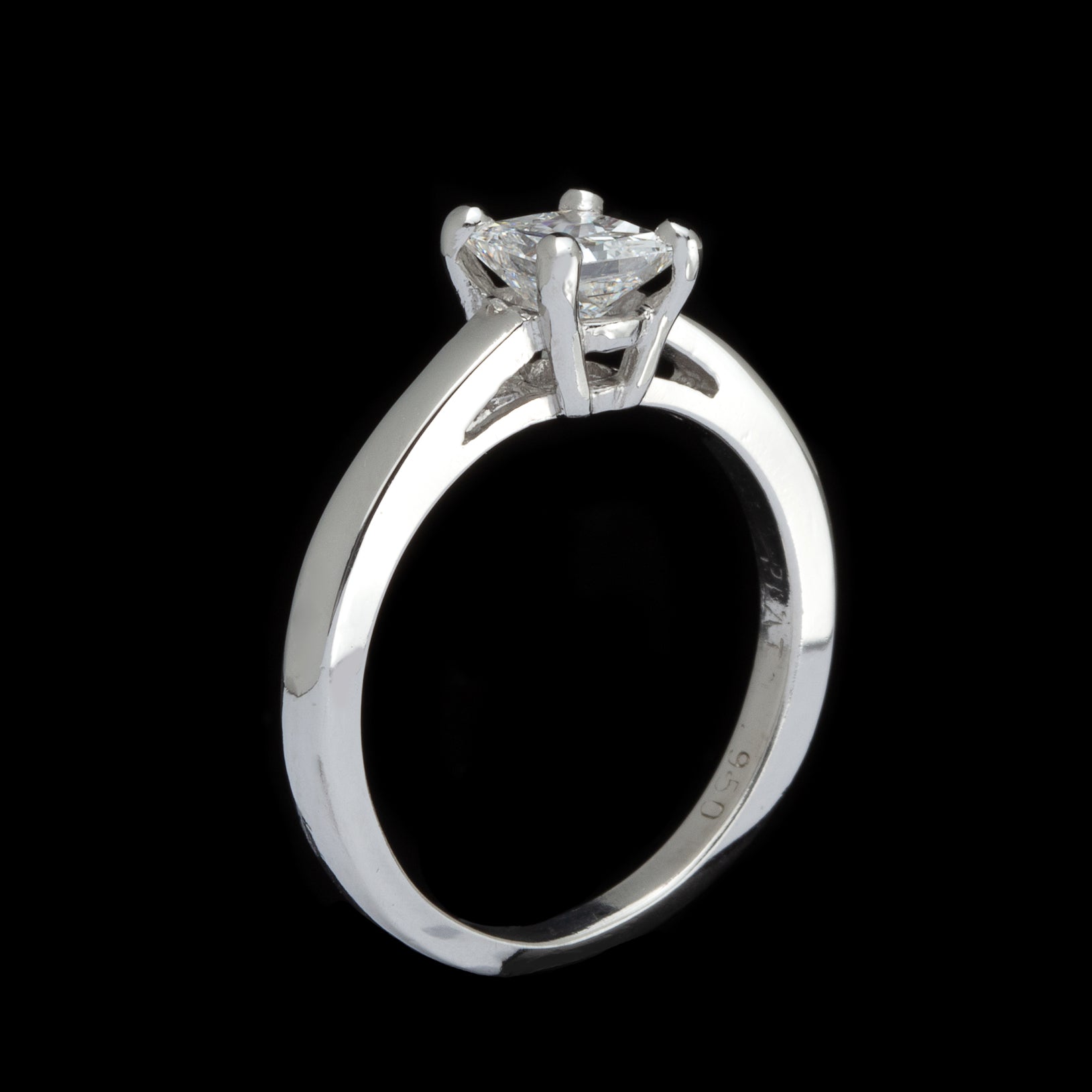 PrincessCut Diamond Platinum Solitaire Ring Engagement 66mint Fine