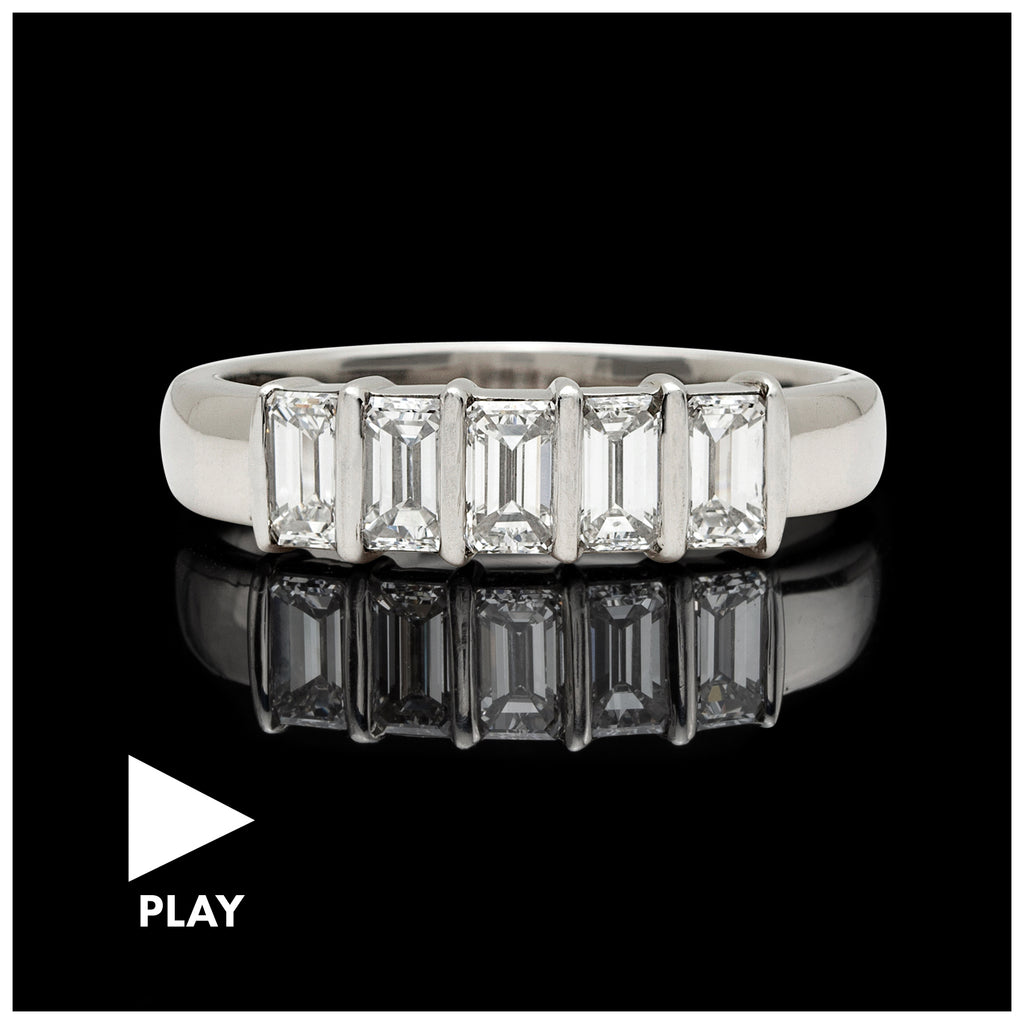 Estate Five Stone Diamond Promise Ring