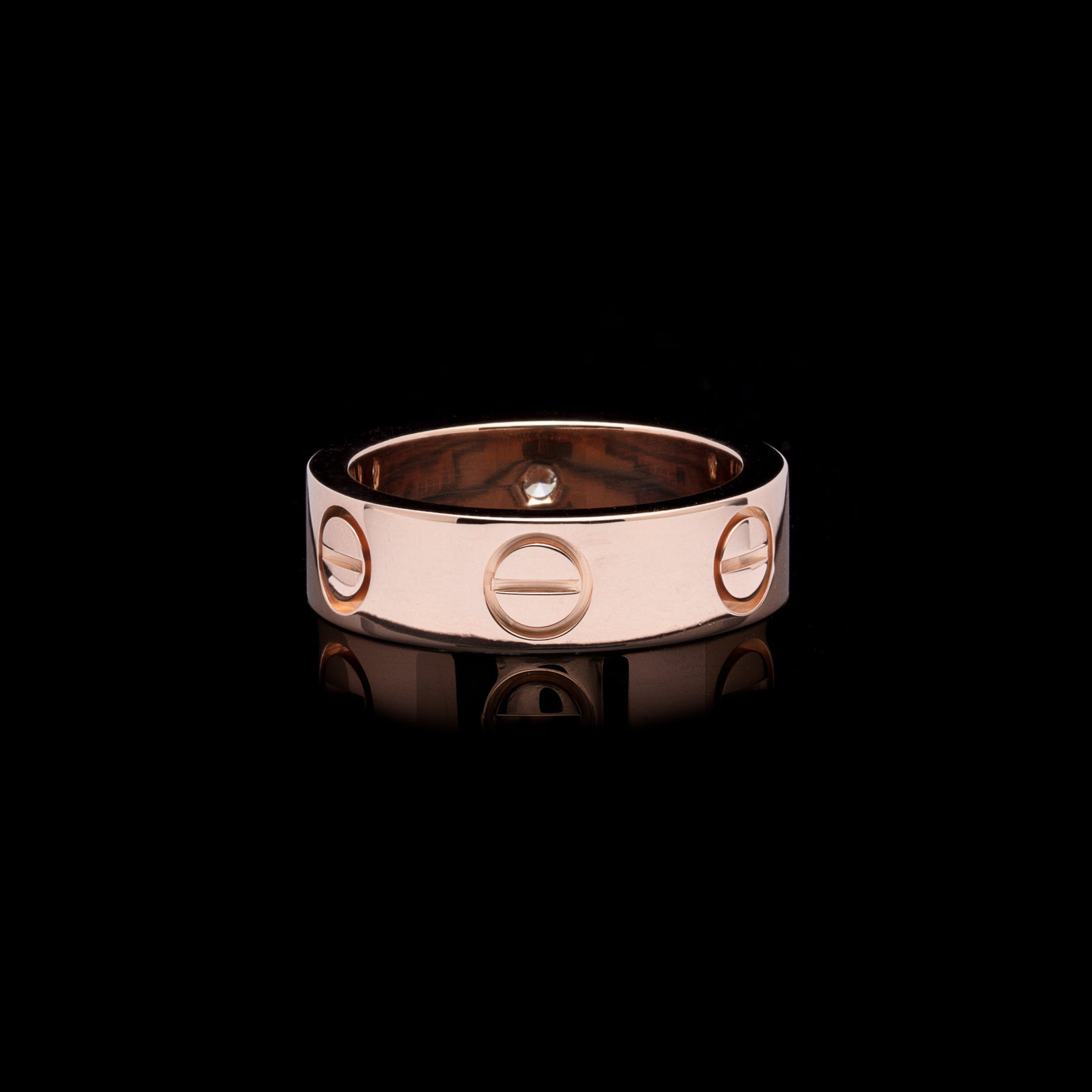 Cartier Diamond 18k Rose Gold Love Ring