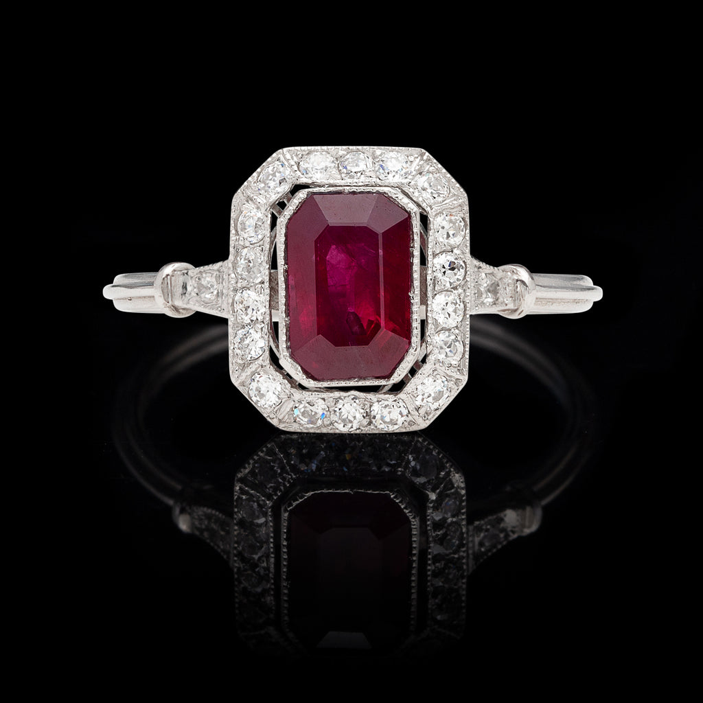 ✨✨Fire Ruby Ring / Art Deco Style✨Sz: hotsell 10✨✨