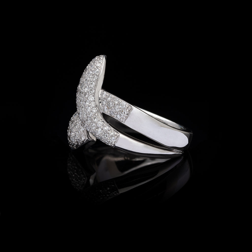 Hans D. Kreiger Diamond Snake Ring 18k white gold - 66mint Fine Estate ...