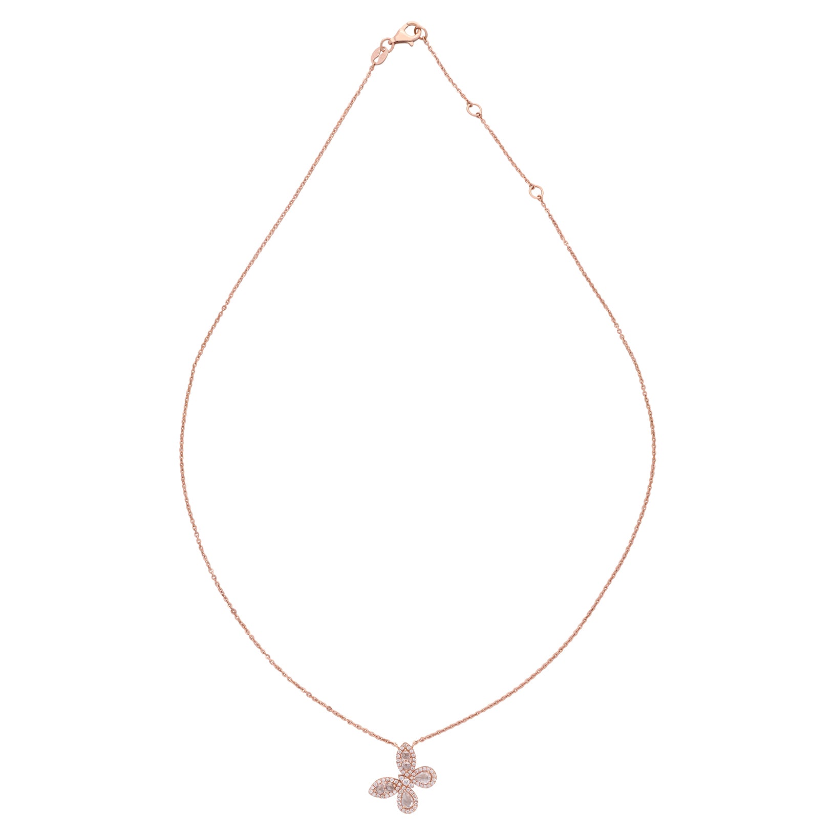 Star Blossom pink gold necklace